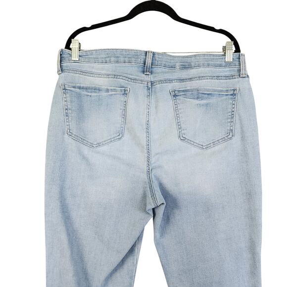 NYDJ Womens Chloe Side Vented Hem Capri Stretch Denim Jeans Size 14 Easley Blue - Picture 6 of 14